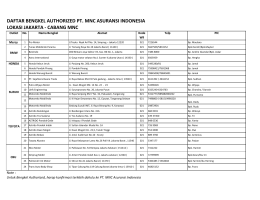 daftar bengkel authorized pt. mnc asuransi