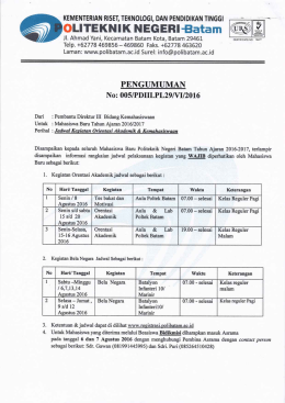 Klik disini - Registrasi Online Politeknik Negeri Batam