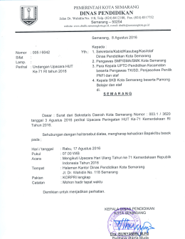 Sifat : - Dinas Pendidikan Kota Semarang