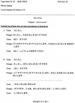 Bahasa Jepang 1-8 - SMK Ratna Wartha Ubud