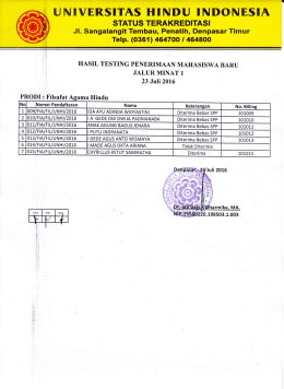hasil testing - Universitas Hindu Indonesia