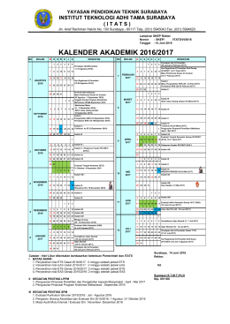 kalender akademik itats 2016-2017