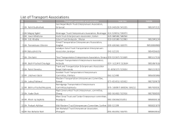 List of Transport Associations
