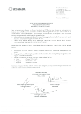 Pengangkatan Komite Audit
