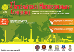 Booklet IMC 2016 - International Multidisciplinary Conference 2016