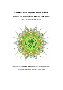 PDF Kalender Islam Global 2017 M