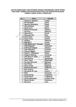 DAFTAR NAMA PJT RPK 2016