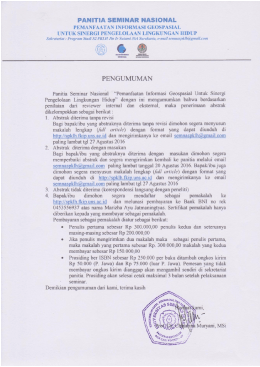 disini - Seminar Nasional Kependudukan dan Lingkungan Hidup