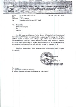 Page 1 - Nomor : KS.207/{)80/SUA/III/2016 Jakarta, 3 Agustus 2015