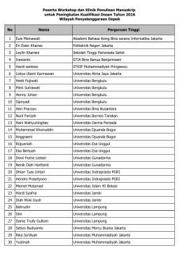 Daftar Terlampir - Universitas Sriwijaya