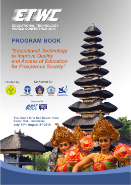 ETWC 2016 Program Book - Jakarta