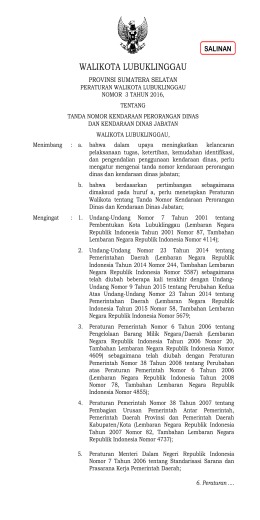 PW 3. 2016 TNKB - BPK RI Perwakilan Provinsi Sumatera Selatan