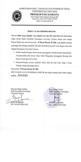 Berita Acara Ujian Terbuka Ni Wayan Ekawati - Unud