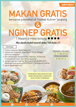 Page 1 MAKAN GRATIS bersama yukmakan di Festival Kuliner