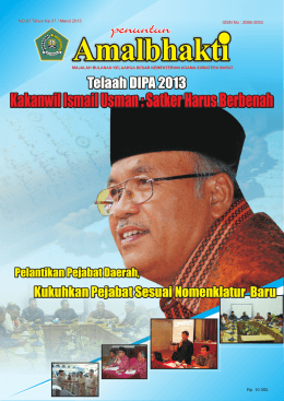 Majalah PAB Edisi Maret 2013 - Kementerian Agama Provinsi