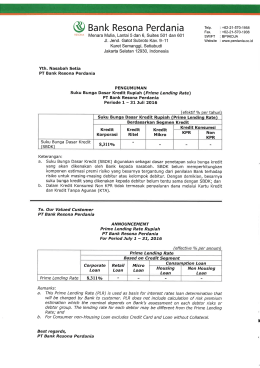 periode 1 - 31 Juli 2016