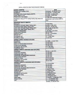 Page 1 JADWAL KEGIATAN MABA TAHUN 2015/2017 (REVISI