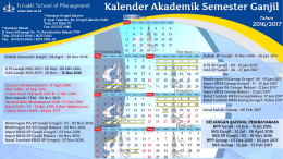 Kalender Akademik Semester Ganjil