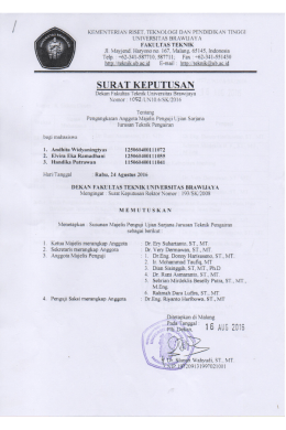 Page 1 UNIVERSITAS BRAWIJAYA FAKULTAS TEKNIK Jl. Mayjend