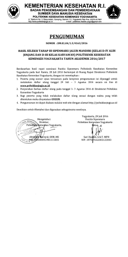 - POLITEKNIK KESEHATAN YOGYAKARTA