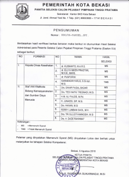 klik disini - Pemerintah Kota Bekasi