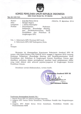 Surat Edaran 924/SJ/VIII/2016