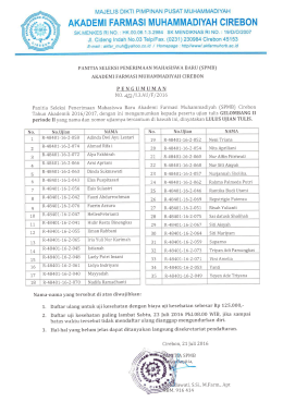 klik disini - Akademi Farmasi Muhammadiyah Cirebon