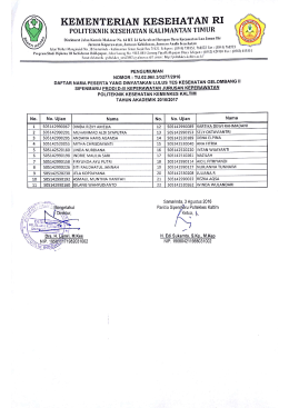 d-iii keperawatan - Politeknik Kesehatan Kalimantan Timur