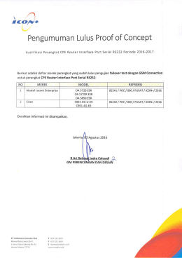 Page 1 \ - seroaw+ Pengumuman Lulus Proof of Concept Kualifikasi