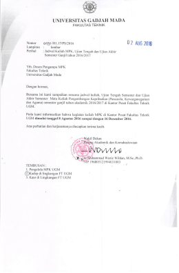 Page 1 UNIVERSITAs GADJAH MADA FAKULTAS TEKNIK Nomor