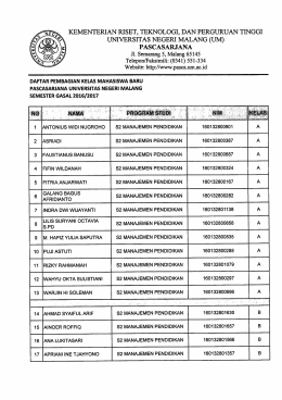 Manajemen Pendidikan (S2 dan S3)