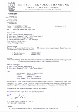 Page 1 INSTITUT TEKNOLOGI BAND UNG FAKULTAS TEKNOLOG