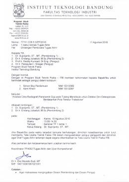 Page 1 INSTITUT TEKNOLOGI BAND UNG FAKULTAS TEKNOLOG