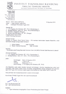 Page 1 INSTITUT TEKNOLOGI BAND UNG FAKULTAS TEKNOLOG