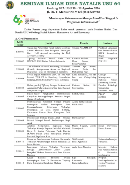 SH Oral Presentation - Universitas Sumatera Utara