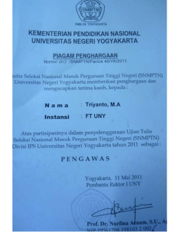 PIAGAM PENGAWAS - Staff Site Universitas Negeri Yogyakarta