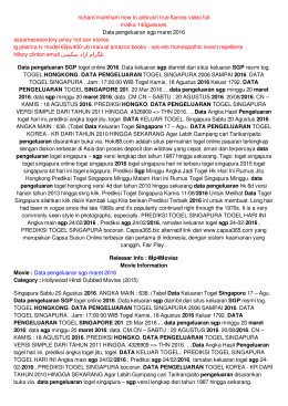 Data pengeluaran sgp maret 2016