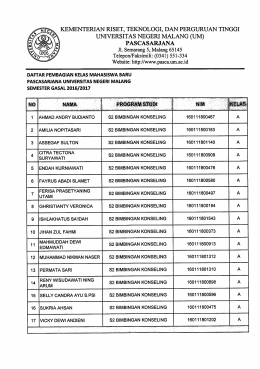 Bimbingan Konseling (S2 dan S3)