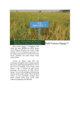 Padi varietas Inpago 7