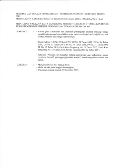 Abstrak Perwal Kotang No 57 Tahun 2015