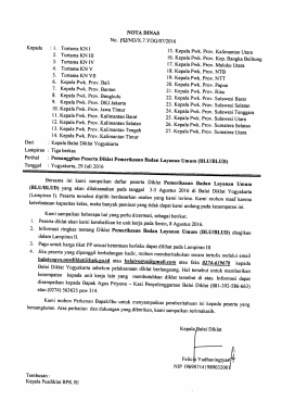 Nota Dinas - Pusdiklat BPK RI