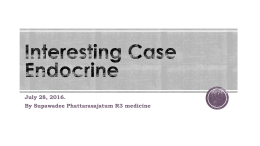 Interesting Case Endocrine