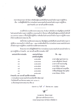 Page 1 ประกาศคณะกรรมการดำเนินการคัดเลือกผู้สอบแข่งขันได้ในตำแหน่ง