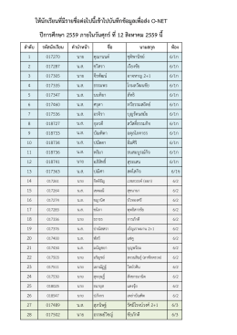 ให  นักเรียนที่มีรายชื่อต  อไปนี้เข  าไปบันทึ