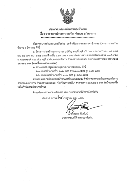 Page 1 ประกาศเทศบาลตำบลหนองหัวฟาน =i จ&rdquo; , 2, o เรีอง ราคากลาง