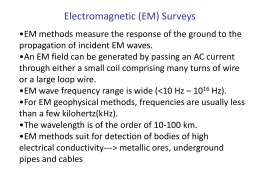 (EM) Surveys g - Geological Sciences, CMU