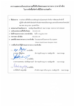 Page 1 4e 1 =dห 9-ra-r a_2 - , 2” = ตารางแสดงวงเงินงบประมาณที่ได้รับ