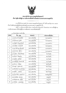 ประกาศผู้ผ่านการคัดเลือก พกส - สำนักงานสาธารณสุขจังหวัดอุดรธานี