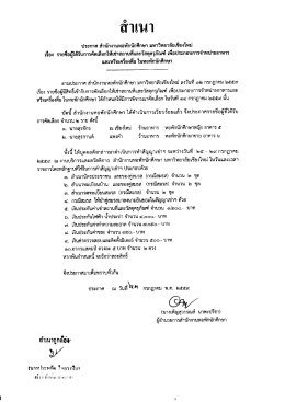 ประกาศ สำนักงานหอพักนักศึกษา มหาวิทยาลัยเชียงใหม่ เรื่อง ในหอพัก