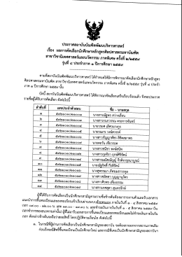 ประกาศ ผลการคัดเลือกระดับปริญญาโท พิเศษ ครั้งที่ 2/2559 ภาค